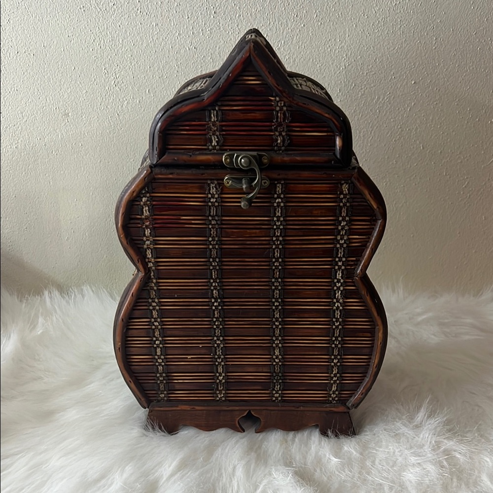 Elegant Brown Wooden Storage Box